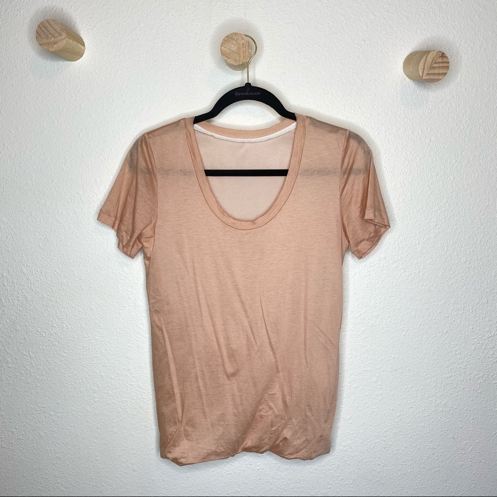 Sacai 1224 pink short sleeve blouse